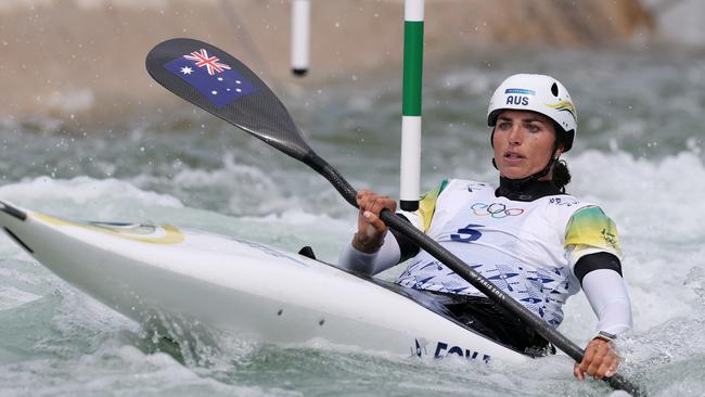 Jess Fox training at Vaires-sur-Marne Nautical Stadium prior to winning two Olympic gold medals. Rupert Myer argues Australia needs a cultural strategy to rival its sports strategy. Picture: Michael Klein.