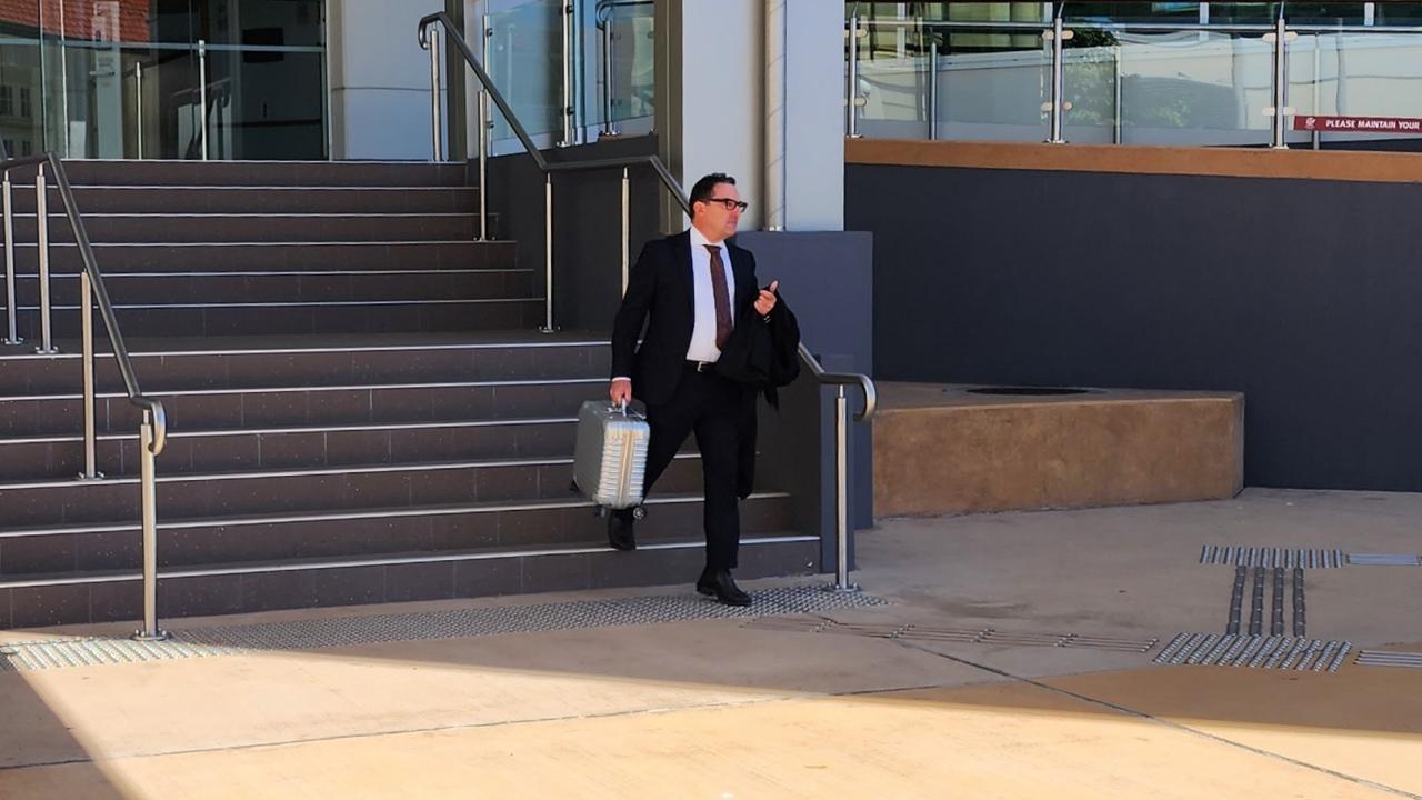 Defence barrister Andrew Hoare leaving Rockhampton Courthouse. Picture: Aden Stokes