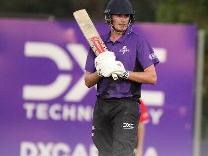 Josh Kann during his 90 against Desert Blaze in the Strike League at DXC Arena. Picture: NT Cricket.