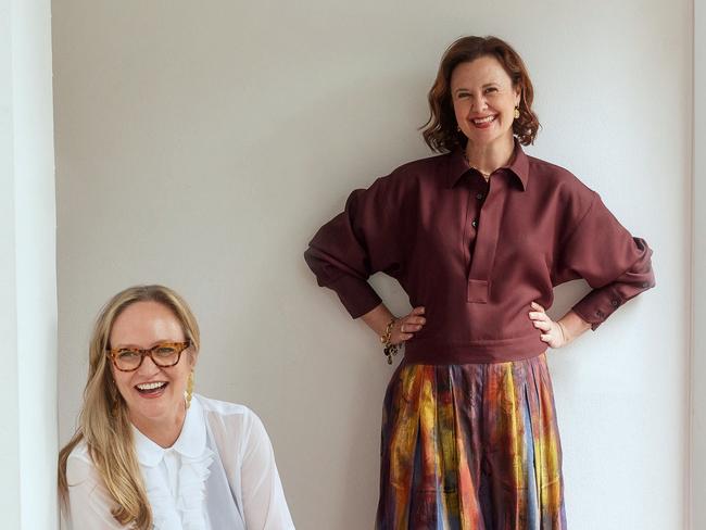 EMBARGOED FOR VOGUE. Gallery directors Ursula Sullivan (left) and Joanna Strumpf Ursula wears a NOIR KEI NINOMIYA shirt. COMME DE GARÇONS pants. Joanna wears a PLAN C shirt. VIVIENNE WESTWOOD culottes. All from Parlour X. Picture: Brogan Chidley, Mark Pokorny