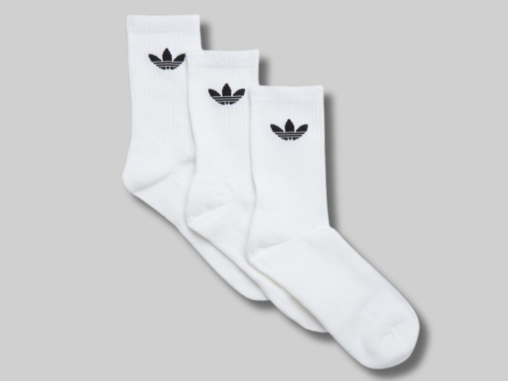 During our interview, John was rocking a pair of Adidas crew socks. Picture: The Iconic