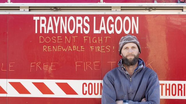 Traynors Lagoon CFA captain Jason Barratt says volunteers are being hit from all directions by the Allan Government.