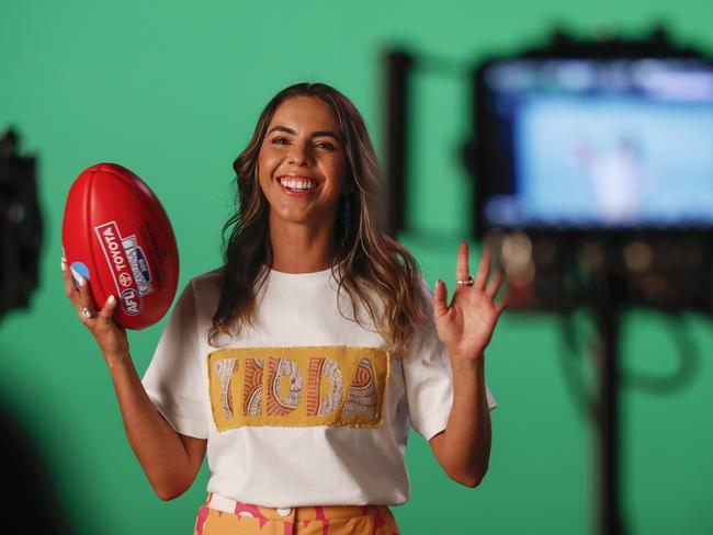 Yokayi Footy host Megan Waters hails from Darwin. Picture: Dylan Burns/AFL Photos.