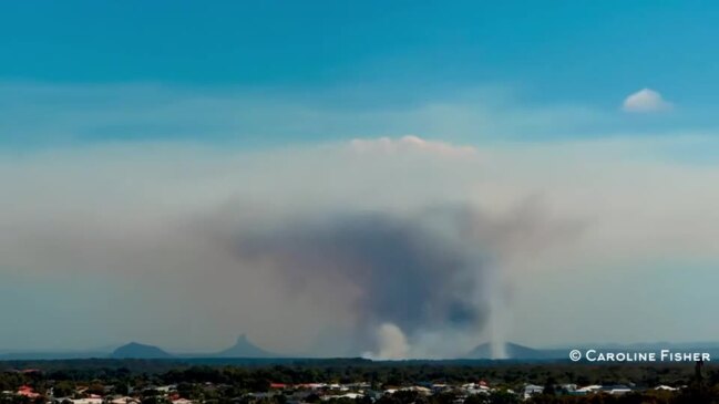 A timelapse of the Beerwah blaze fire cloud that formed on September 18