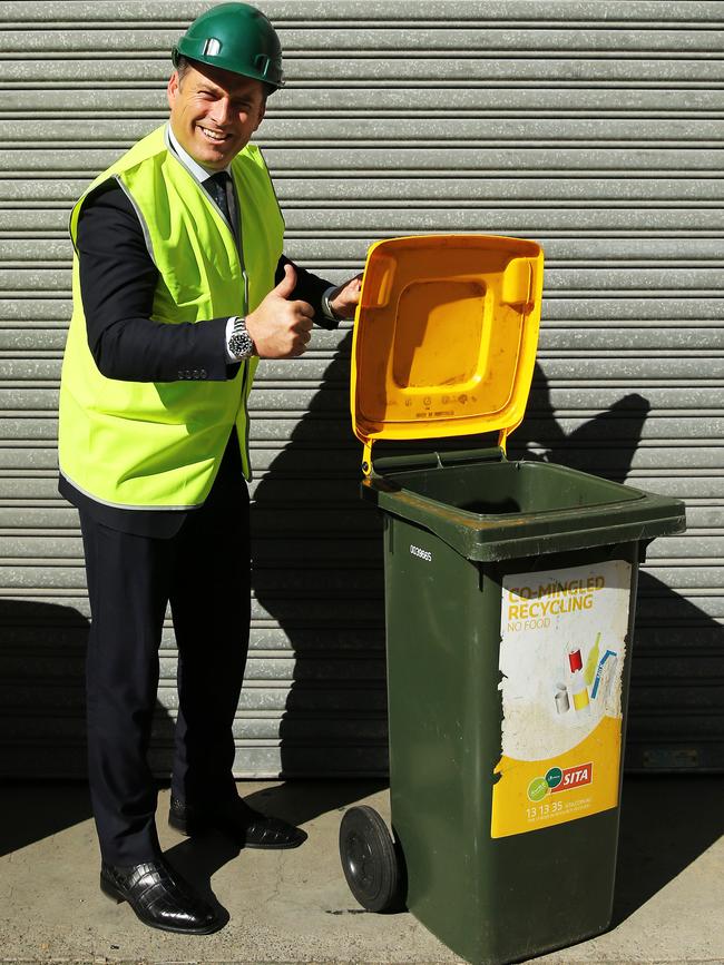 Not afraid to get his hands dirty — oh, and he loves recycling. Picture: Tim Hunter.