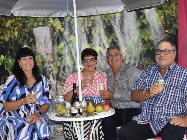 4. Caroline, Leanne, Robert and Allen enjoying the Italian flavours at the Apple and Grape Festival. February 25, 2024