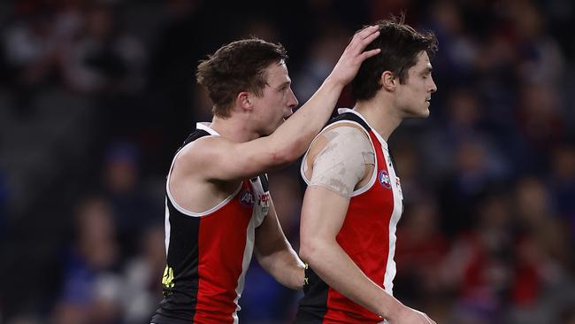 The Saints were out of the contest by quarter-time. Picture: Darrian Traynor/Getty Images