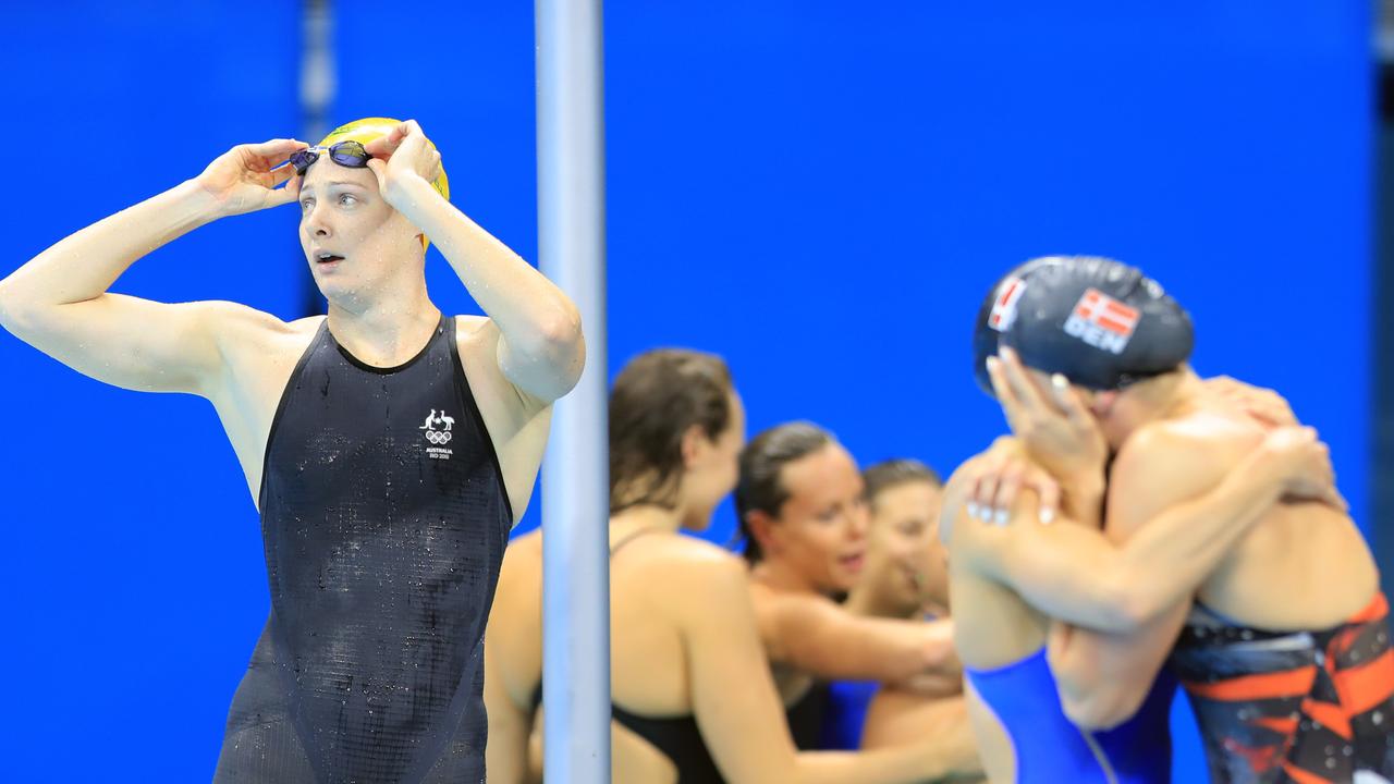 Cate Campbell looks on after a race at the Rio Olympics. Picture: Alex Coppel