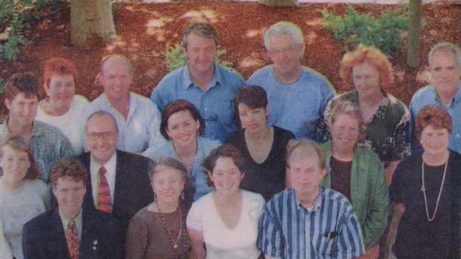 A newspaper clipping from the turn of the millennium depicting the Tasmania Together Community Leaders Group. Source: DANNY KEEP.