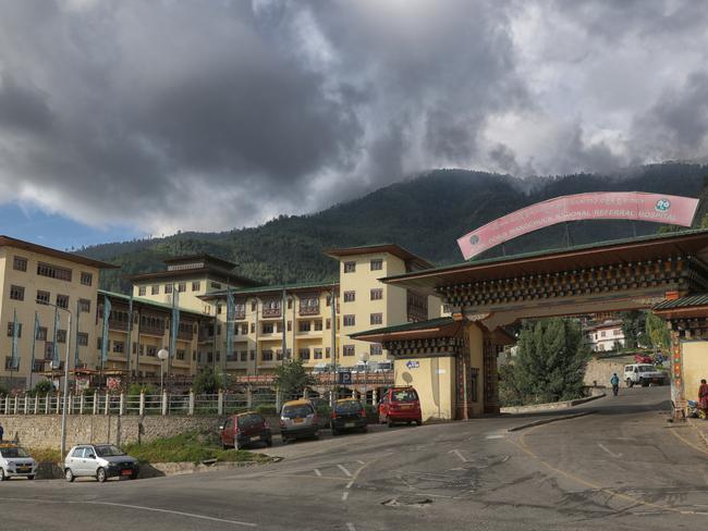 The Jigme Dorji Wangchuck National Referral Hospital in Thimphu, Bhutan. Picture: Alex Coppel