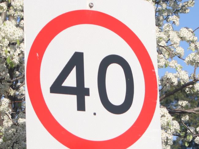 A 40km/h sign in Goodwood, a suburb of Unley Council. Picture: Eugene Boisvert