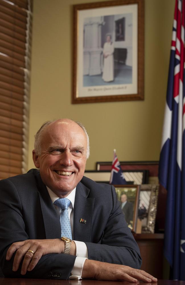 Senator Eric Abetz in his office at Hobart. Picture: Chris Kidd