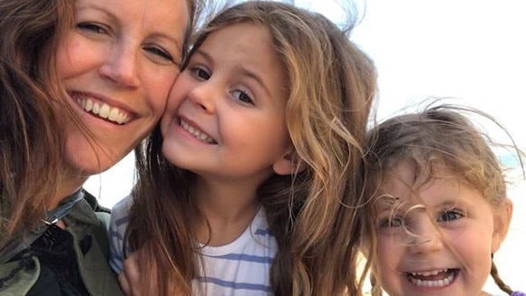 Mum Sam Sealey has spoken out after she found out Newport Kindergarten is to close at short notice. Pictured with kids Peyton, 5, and Annabel 3. Picture: Supplied.