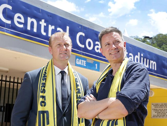 Mariners CEO Shaun Mielekamp and club owner Mike Charlesworth. Picture by Mark Scott