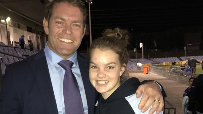 Brett Kimmorley and daughter Mia.
