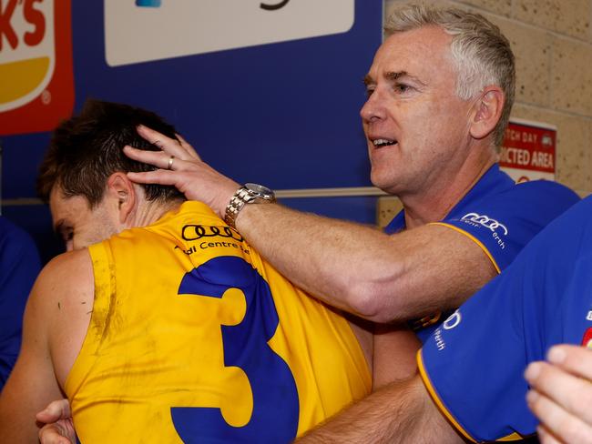 Simpson conjured the upset of the season when the Eagles defeated the Bulldogs. Picture: Michael Willson/AFL Photos via Getty Images