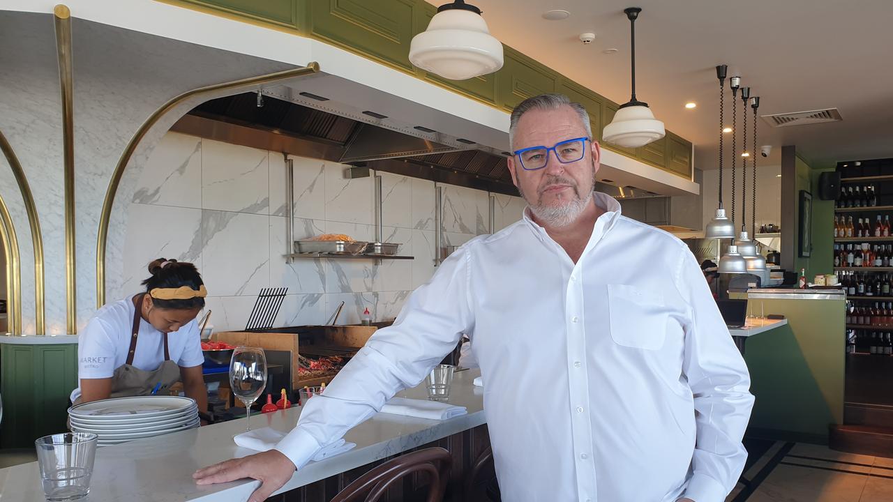 Chef and businessman Tony Kelly inside Market Bistro in the Maroochydore CBD's Foundation Place. Picture: Matty Holdsworth