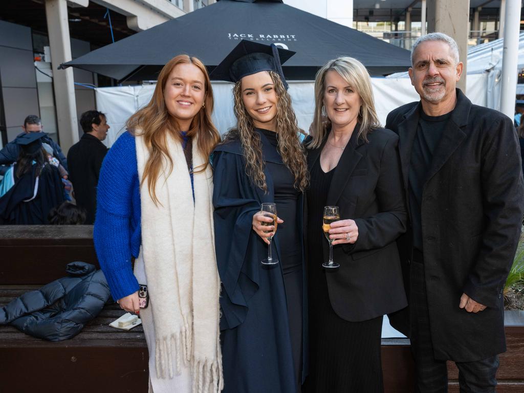 . Meg Thorn with Keeley, Nicole and Lincoln Black. Picture: Brad Fleet