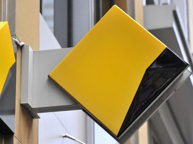 Commonwealth Bank of Australia (CBA) bank signage in Sydney, Friday, Oct. 23, 2015. More Australian homeowners are facing higher mortgage repayments after the National Australia Bank became the third major lender to hike its standard variable home loan interest rates. (AAP Image/Joel Carrett) NO ARCHIVING