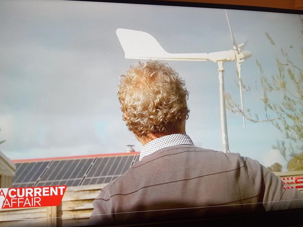 Neighbours are unhappy about the turbine’s size and potential for noise. Picture: A Current Affair