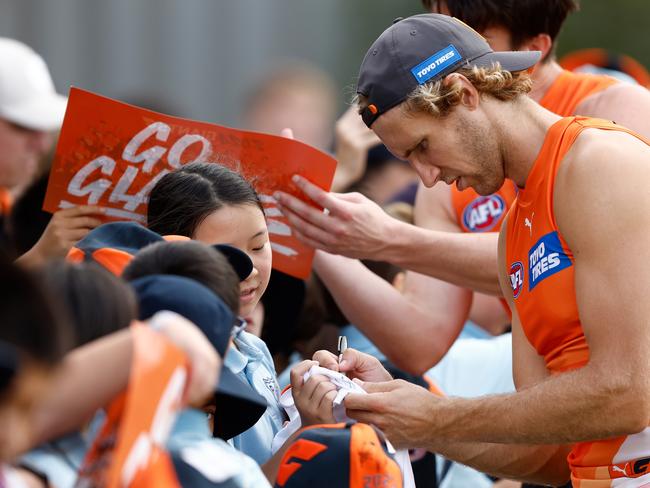 The possibility of cementing the Giants’ legacy continues to drive Haynes. Picture: Michael Willson/AFL Photos via Getty Images