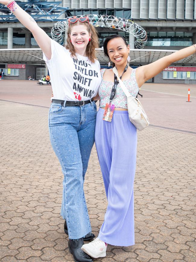 SYDNEY, AUSTRALIA - Daily Telegraph Photos February 26, 2024: Bethany and Mary at Taylor Swift's The Eras Tour concert held at Accor Stadium in Sydney. Picture: Christian Gilles