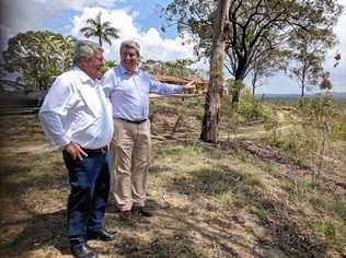 AGED CARE: Federal Member for Flynn Ken O'Dowd and Flinders Village project manager Ross Humphreys at the proposed facility site at 75 Tannum Sands Rd. Picture: Noor Gillani