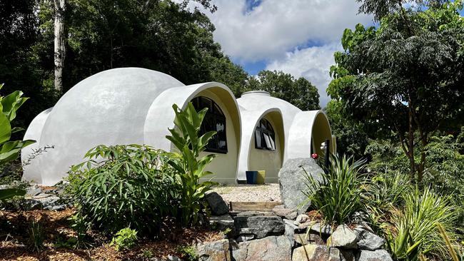 The aircrete dome home built in Flaxton by artist Cath Wild. Picture: Supplied