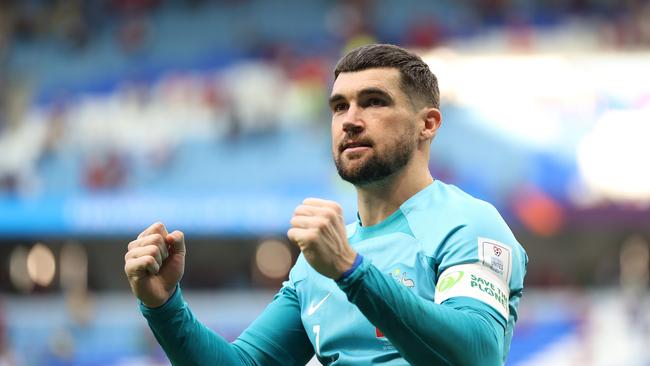 Socceroos goalkeeper Mat Ryan is keen to see Joe Gauci and Tom Glover do well. Picture: Catherine Ivill/Getty Images