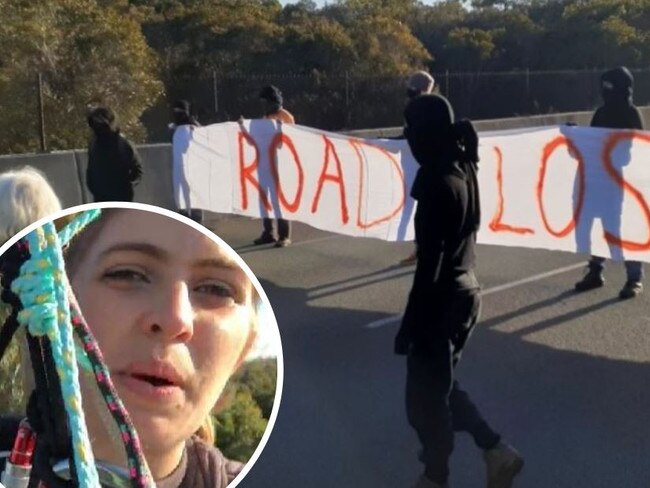 Protesters are again blocking traffic at the Port of Brisbane.