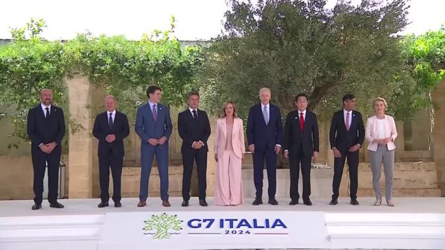 Leaders arrive at G7 summit in Italy