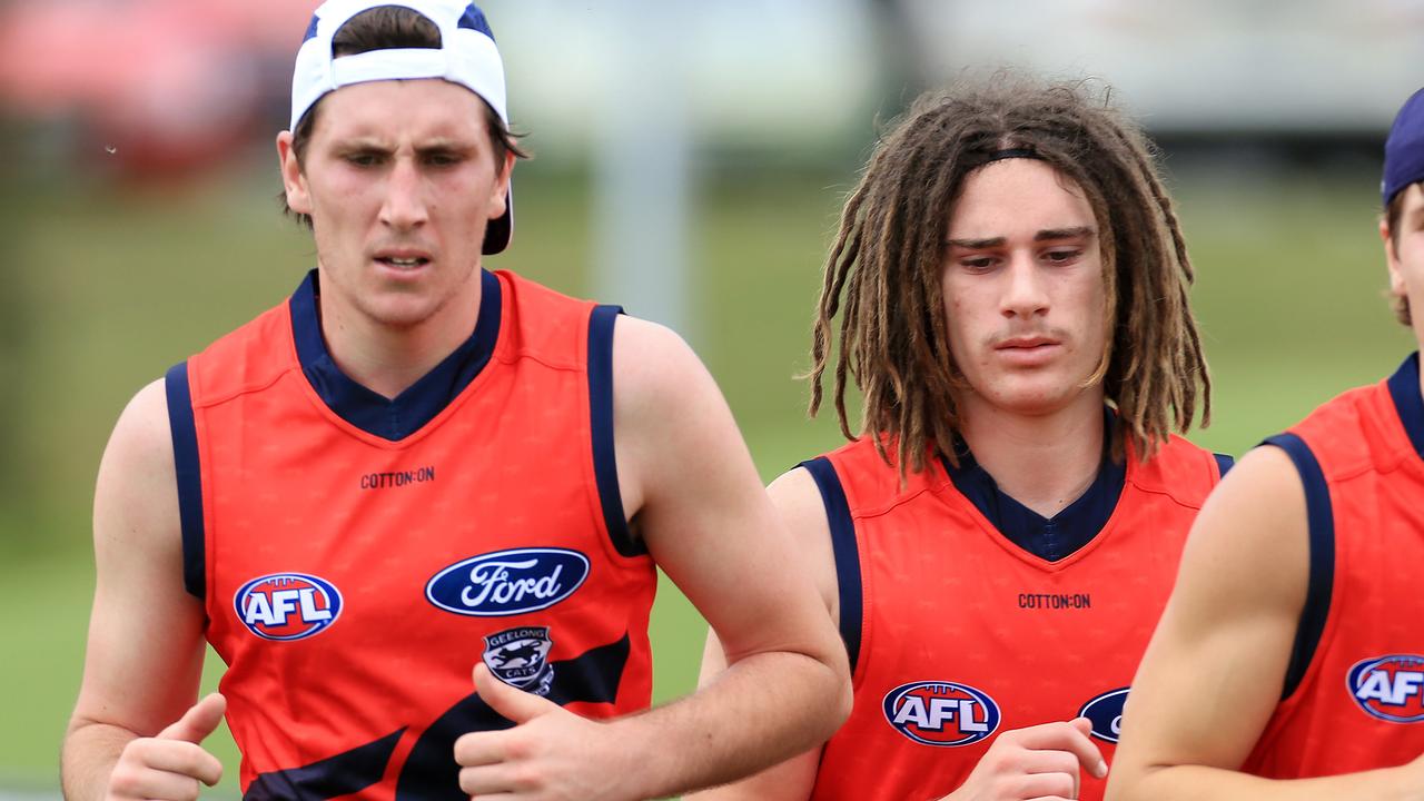 Young Cats Charlie Constable (left) and Gryan Miers are both set for big price jumps. Picture: Peter Ristevski