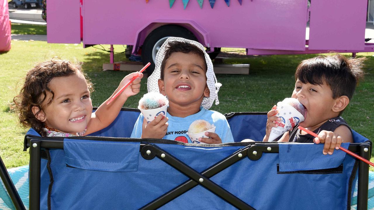 Ivy Campbell Izrael Murtas and Antonio Murtas celebrating Waitangi Day at the Broadwater Parklands. (Photos/Steve Holland)