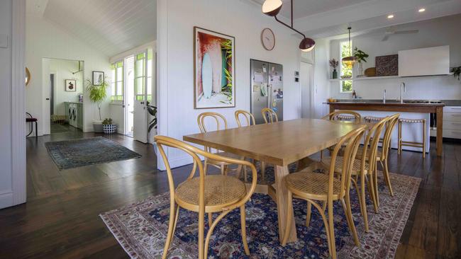 The light and airy eat-in kitchen. Picture: Glenn Hunt