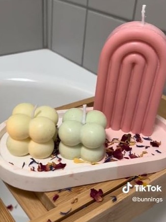 Bunnings has wowed shoppers with a DIY candle-making kit. Picture: TikTok