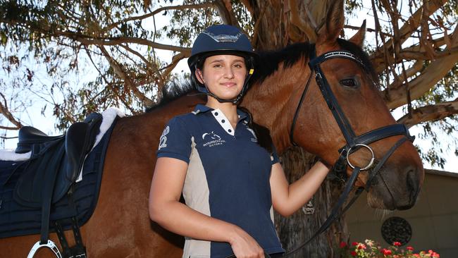 Marnie Jackson with her horse Mr Hurley. Picture: Alan Barber