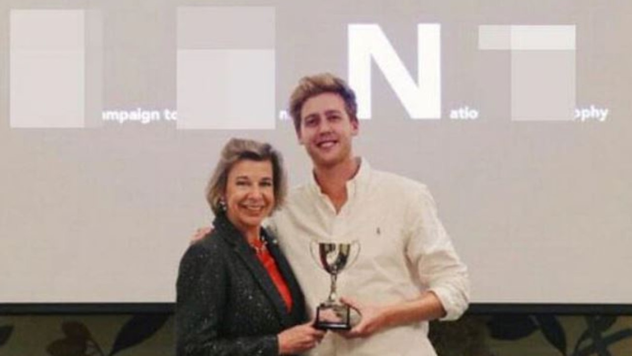 YouTuber Josh Pieters flew Hopkins to Prague to accept the "Campaign to Unify the Nation Trophy". Picture: X