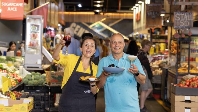 Friday nights at the Adelaide Central Market has been voted Australia’s favourite food experience in the 2025 delicious. 100 awards. Picture: Kelly Barnes