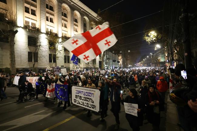 The Black Sea nation has been in turmoil since the ruling Georgian Dream party claimed victory in October's parliamentary elections