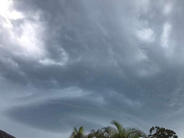 Storm clouds roll into Forest Lake on Wednesday. Picture: Kath Richo