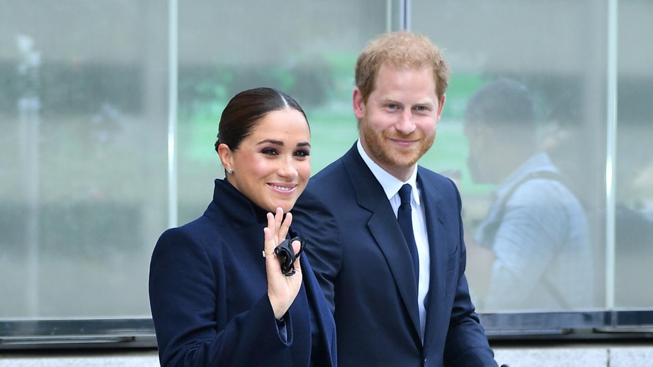 Meghan, Duchess of Sussex and Prince Harry, Duke of Sussex pose at One World Observatory in New York City. Picture: Roy Rochlin/Getty Images