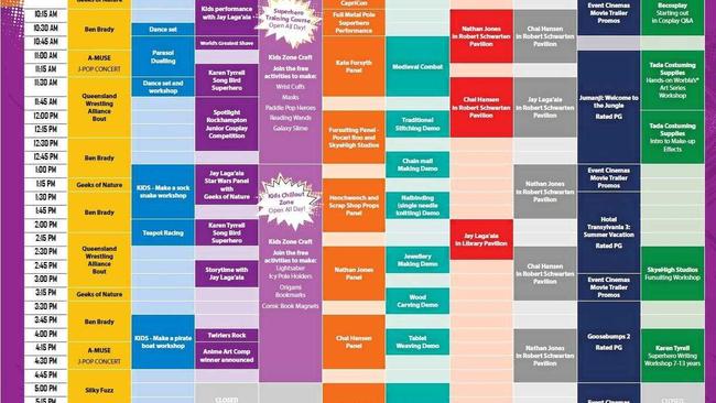 Program of events for Capricon 2019. Picture: Contributed