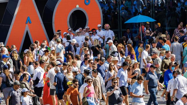 ThThe 2023 Australian Open attracted 839,192 fans over the 14 days of the tournament proper. Picture: Aaron Francis