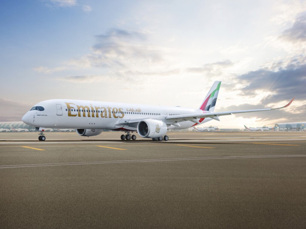 This aircraft marks the first of 65 A350s to join Emirates’ fleet, with the first commercial flight scheduled for Edinburgh on January 3, 2025. Picture: Emirates