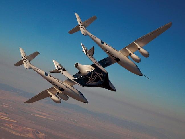 The dream ... How Virgin Galactic promoted its SpaceShipTwo flights. Picture: Supplied