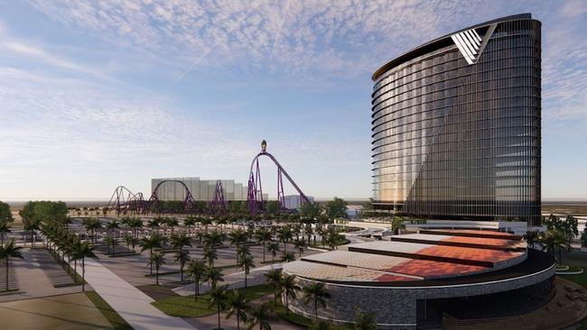 The new $333m hotel and function centre proposed for Movie World.