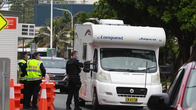 First day of the RAT (Rapid Antigen test) Tests being used to allow people to cross the border into Queensland. Pic Mike Batterham.