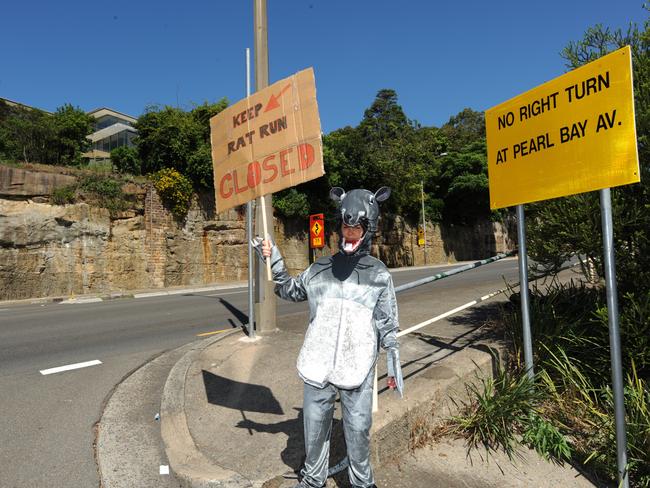 Joanne Lingard one of hundreds of residents who turned up to a public meeting in Mosman to protest the reopening of the notorious Beauty Point rat run, photographed in March 2013. Picture: Annika Enderborg