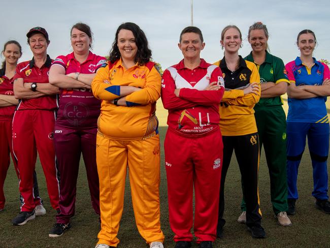 WomenÃs players ahead of the 2024 Darwin & Districts Cricket Competition. Picture: Pema Tamang Pakhrin