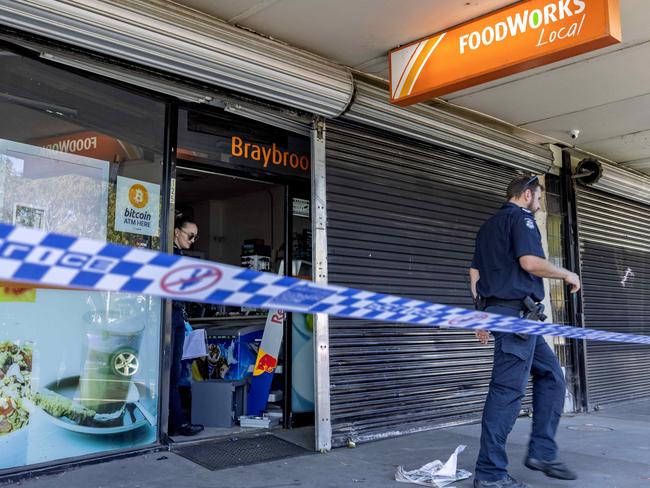 MELBOURNE, AUSTRALIA - NewsWire Photos - January 8, 2025: A Foodworks store in Braybrook has been damaged and robbed after a Ram Raid overnight.  Picture: NewsWire / David Geraghty